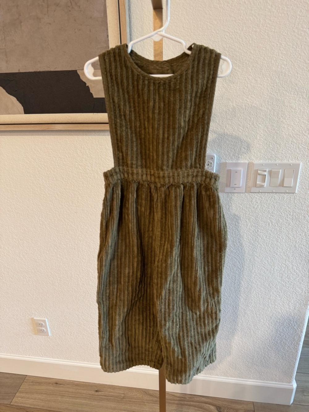 The Simple Folk Green Corduroy overalls size 6/7